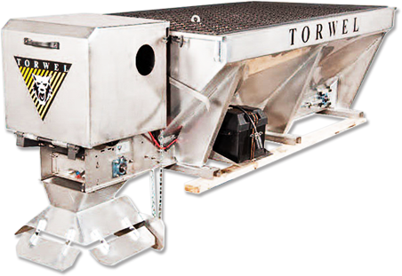 Torwel dump mounted spreader